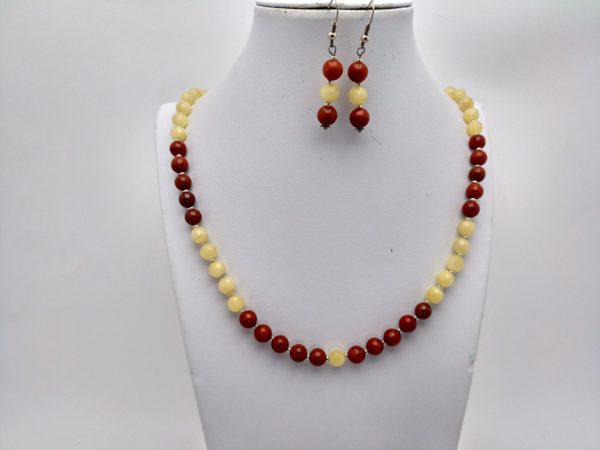 Collar En Calcita Y Jaspe Rojo &Quot;Eleagante&Quot;, &Quot;Elegant&Quot; Red Jasper And Calcite Necklace