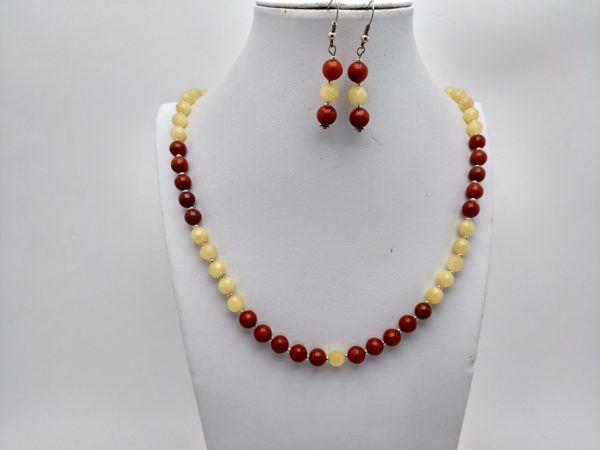 Collar En Calcita Y Jaspe Rojo &Quot;Eleagante&Quot;, &Quot;Elegant&Quot; Red Jasper And Calcite Necklace - Imagen 2