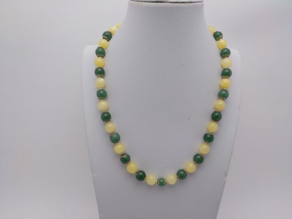 Collar En Piedras Calcita Y Cuarzo Verde &Quot;Excelente&Quot; - Imagen 2