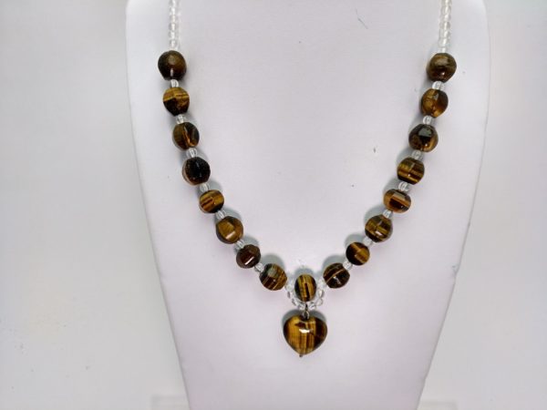 Collar En Mineral: Cuarzo Ojo De Tigre &Quot;Elegante&Quot;