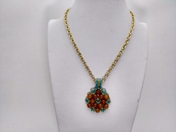 Colgante En Flor De Mineral Calcita &Quot;Elegante&Quot;