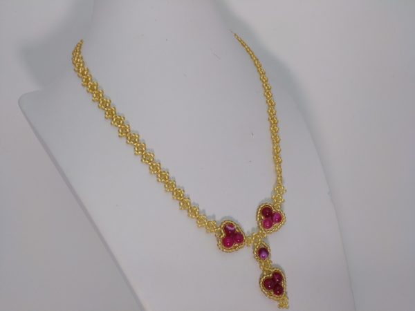 Collar En Agata Bandeada Color Rosa &Quot;Elegante&Quot; - Imagen 2