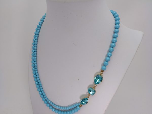 Collar En Cristal Swarovski Turquesa &Quot;Elegante&Quot; - Imagen 4