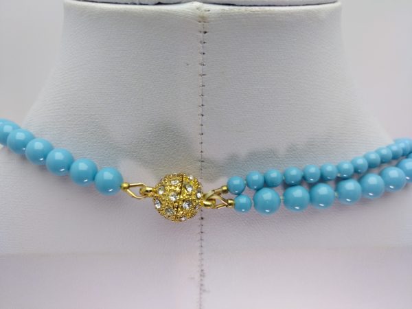 Collar En Cristal Swarovski Turquesa &Quot;Elegante&Quot; - Imagen 3