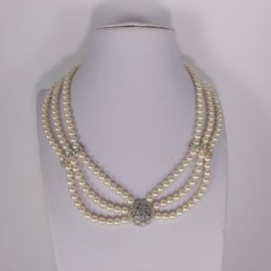Collar en perlas tres vueltas "Radiante"