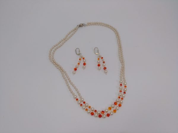 Collar En Perlas Con Pendientes &Quot;Elegante&Quot;